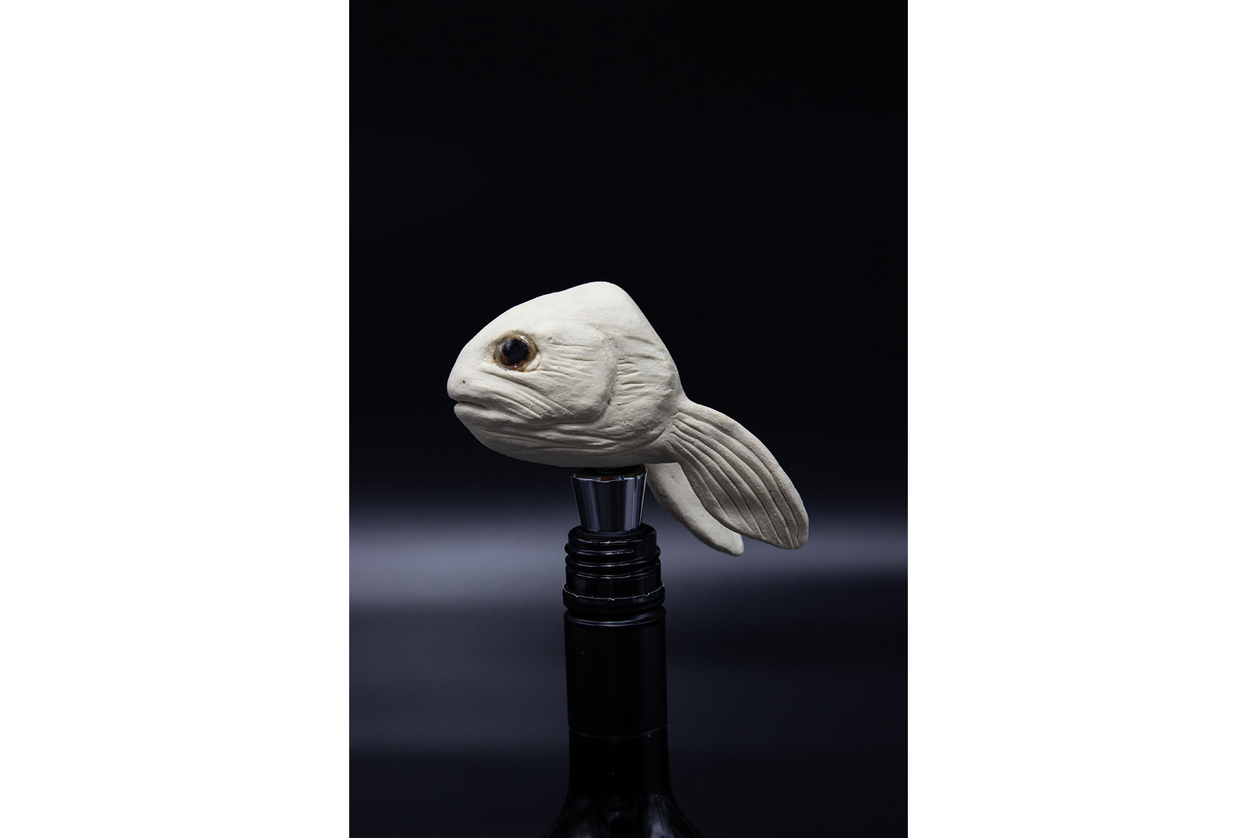 Iris Bulla Keramik Unikate Weinflaschenstöpsel Fisch